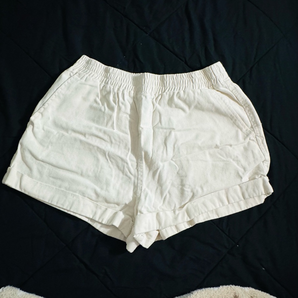Forever 21 High Waist Cream Shorts